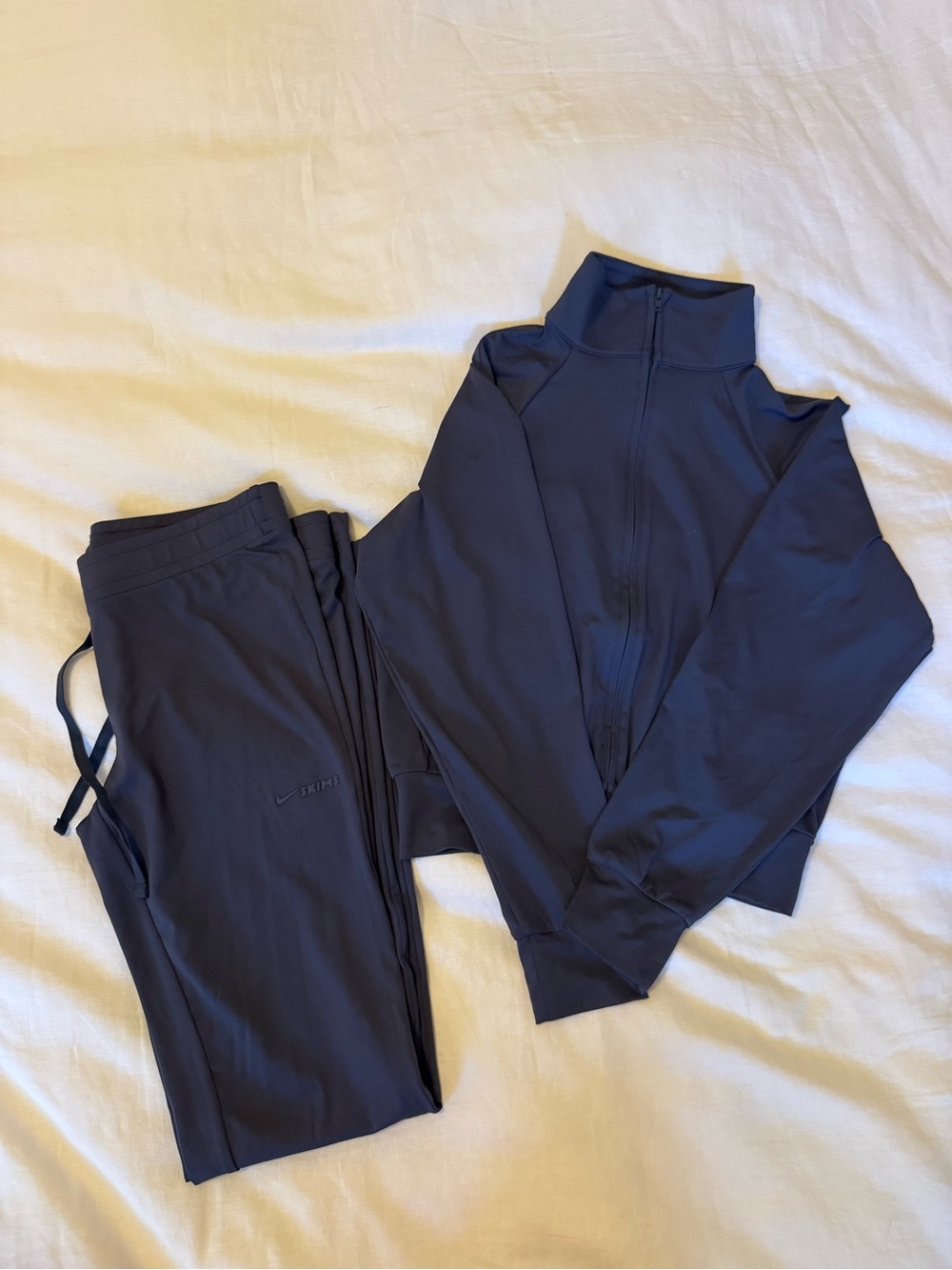 SKIMS Navy Zip Jacket and Joggers Set